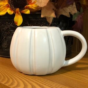 🆕Off White distressed stoneware Pumpkin coffee tea hot cocoa mug hot cider New